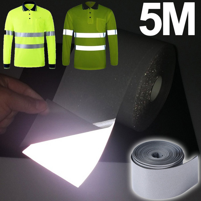 5M Reflective Strip Sticker 2-5cm Heat Transfer Reflective Tape